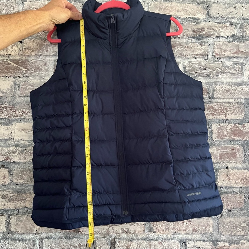 Lands' End Dark Blue Down Puffer Vest NWOT smoke & pet free home Unisex - Picture 8 of 8